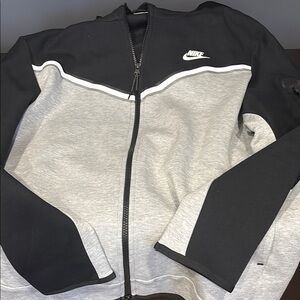 Nike Black and Gray Zip-Up Jacket